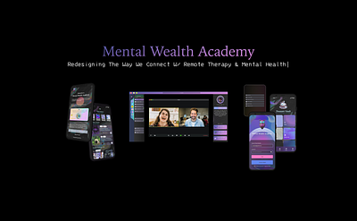 Mental Wealth Academy VR app branding design graphic design illustration logo typography ux vector