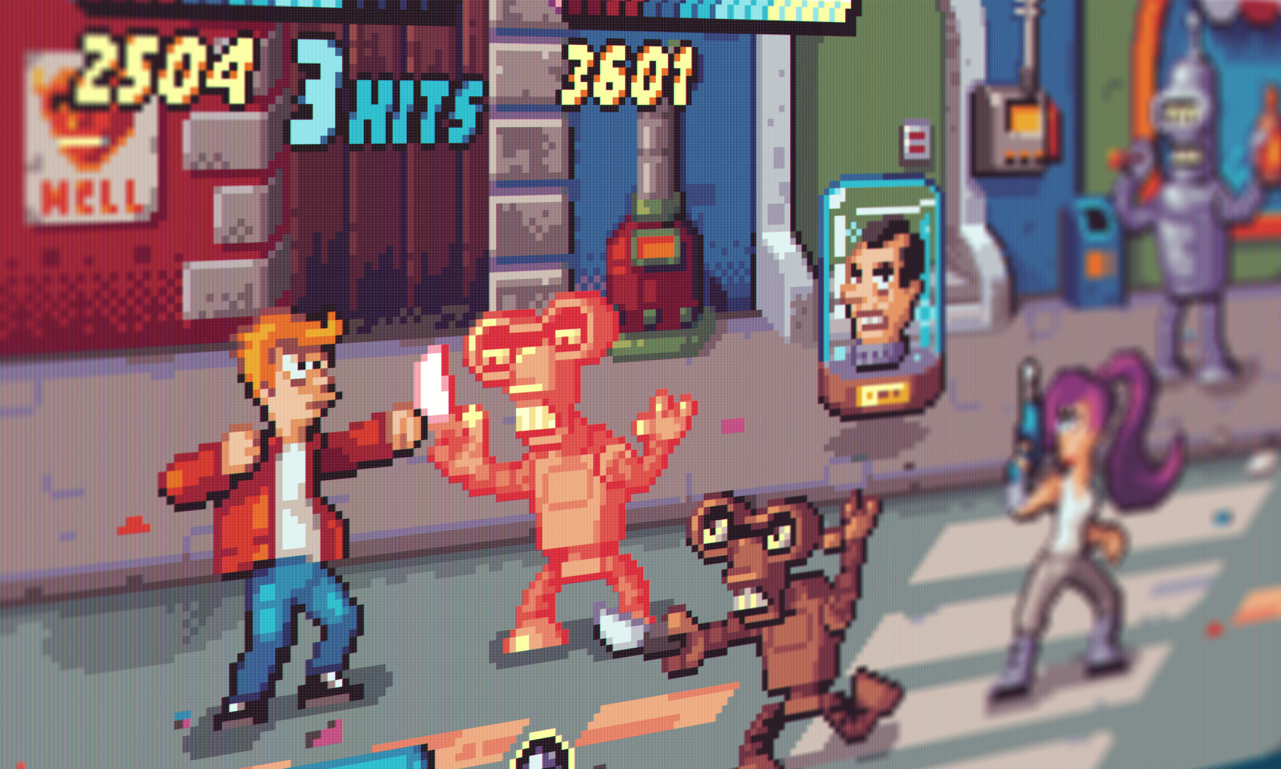 Futurama Beat 'em up arcade aseprite beatemup character game pixel pixelart