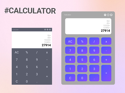 Calculator UI designinspiration dribbble graphic design ui