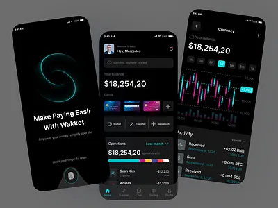 Finance Management Mobile App app app design bank bank card banking card app credit card e wallet finance finance app finance management financial fintech investment mobail app mobile app money app trading app transaction wallet