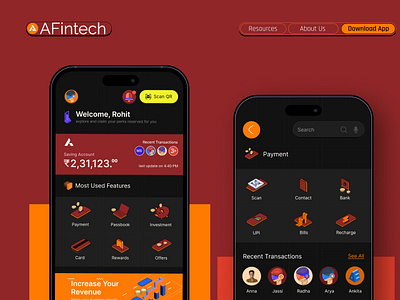 Neo Banking Landing Page bankingmadeeasy digitalfinance easypayments experience financeapp fintechcolor fintechlandingpage fintechrevolution fintechui interface mobilebanking neobanking pay payapp paymentapp tecorb ui