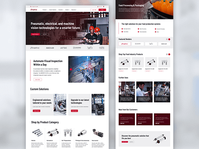 Humphrey Automation Website Redesign automation branding design engineering figma industrial pneumatics redesign ui ux web design website redesign