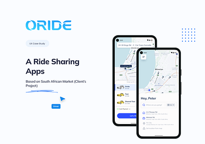 ORIDE - UX Case Study (User) android app app design app development case study design figma medium ride sharing testing uber ui user experience ux ux case study ux design