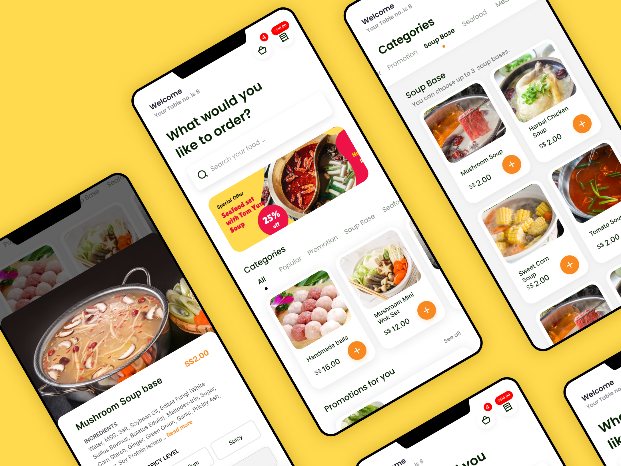Dine-in Food Ordering App UI Design app design dine in food ordering app food inspiration mobile food ordering app myanmar online food ordering app order pink red restaurant restaurant food ordering ap ui user experience