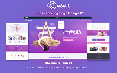 FITNESS/YOGA Landing Page Design 01 design landing page ux