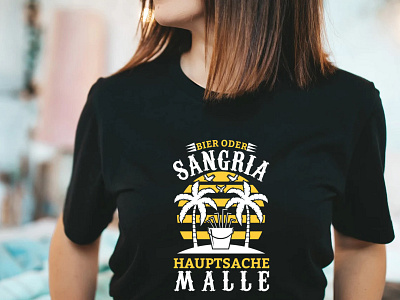 Summer T-SHirt Design | German Summer Shirt bier branding design graphic design logo malle merch by amazon print on demand sangria summer teespring typography