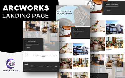 Arcworks Architecture Firm Landing Page design landing page ux