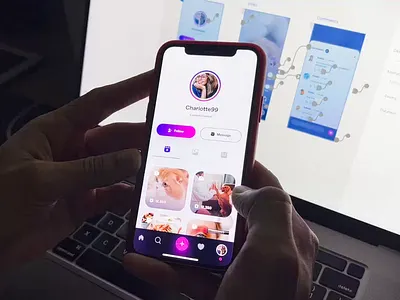 Social Media App - Animation & Prototyping chat dating app design feed friends interaction ios mobile mobile app modern network post product design profile prototype social app social media uiux user interface visual design