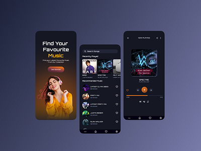 Music App design using figma appdesign design figma learningeveryday musicappdesign passionate supportme ui uiux uiuxdesigner