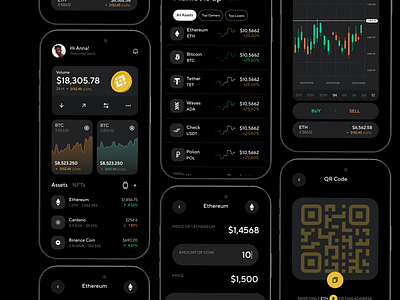 Crypto wallet app app app design awe bitcoin blockchain crypto crypto app crypto wallet cryptocurrency finance financial app fintech mobile app wallet