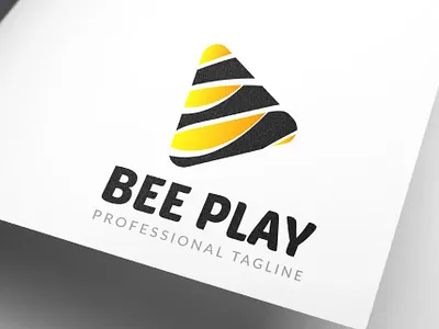 Honey Bee Play Studio Media Logo Design cheerful