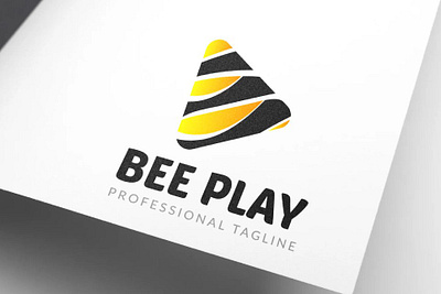 Honey Bee Play Studio Media Logo Design cheerful