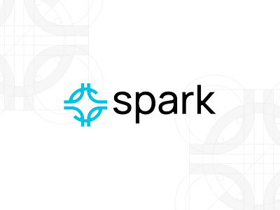 Spark brand branding design elegant graphic design grid illustration letter logo logo design logotype mark minimalism minimalistic modern s sign spark star