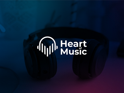 Heart of Music Logo Design bangladesh brand identiy branding creative logo graphic design headphone logo heart and headphone logo heart logo iconic logo logo logo design music and heart logo music logo vectart