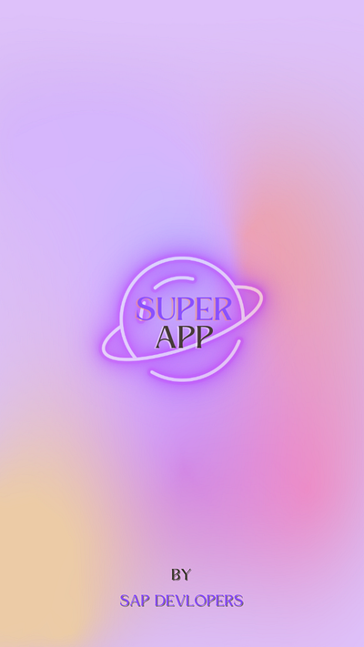 "Super APP" - Splashscreen and Logo branding design graphic design illustration logo typography ui ux