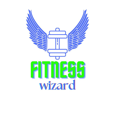 Logo of Android Application - "Fitness Wizard" animation app asthetic design branding cover image design graphic design illustration logo modern design typography ui ux