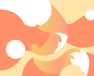 Abstract Fox abstract design fox graphic design illustration kitsune minimal orange