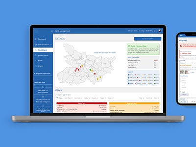 Flood Management Dashboard creative dashboard disaster management flood flood prevention management rmgx ui ux