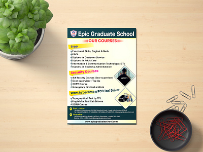 Epic Graduate School Flyer Design branding creative design creative flyer design design flyer design graphic design new flyer design print design