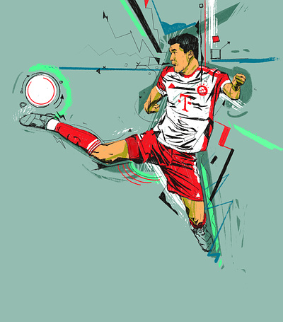 Kim from Bayern character football football illustrated illustration illustrator motion illustration people portrait portrait illustration procreate soccer sport illustrated