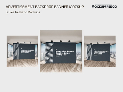 Free Indoor Advertisement Backdrop Banner Mockup PSD advertisement backdrop banner banners design free indoor mock up mockup mockups photoshop product psd template templates