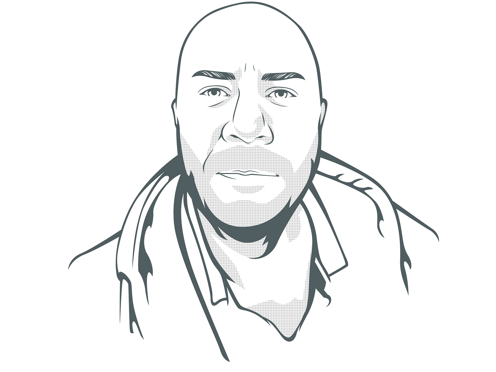 Line art portrait by ojik atscik on Dribbble