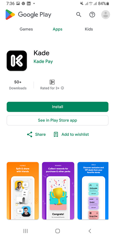 Kade App Screenshot app branding design graphic design