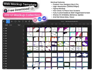 Free Web UI Mockup Template figma figma ui kit free free mockup mockup mockup design mockup template mockups presentation ui ui kit ui kit design ui kits xd