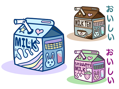 Cute Milk Cartons art branding cute design illustration
