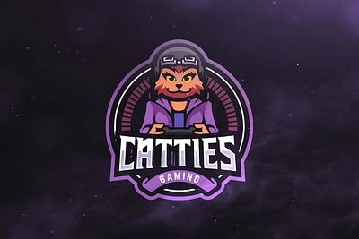 Catties Gaming Sport and Esports Logo cat cat girl catties design esport game gaming graphic illustration logos mascot sport templates