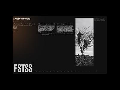 FSTSS | article design concept dark design graphic design longreed texture typography ui veritical scroll web webdesign