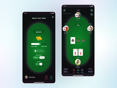 Poker Game Playing app design design game game design game ui desing games poker game design poker game play poker game playing ui ui ux ui design uidesign uiux