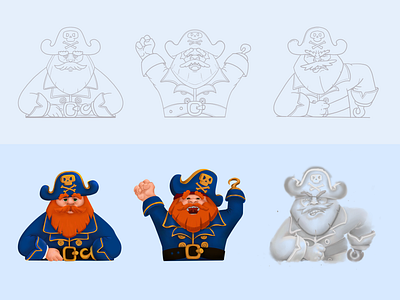 Pirate character for casual game