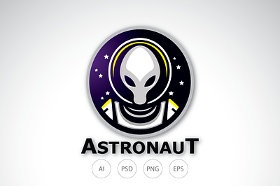 Astronaut Alien Logo alien logo astronaut alien logo astronaut logo space logo ufo logo
