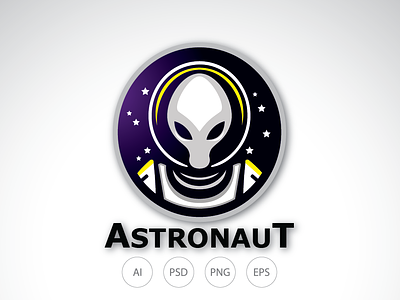 Astronaut Alien Logo alien logo astronaut alien logo astronaut logo space logo ufo logo
