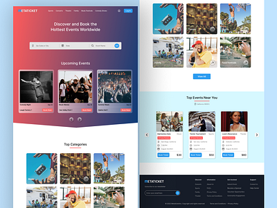 Event Booking Website UI design figma ui ux website