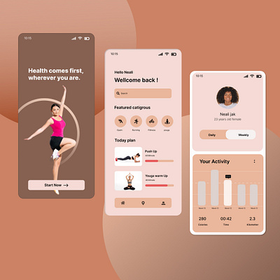 FitZone app branding design graphic design illustration typography ui ux