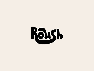 Roush logo black branding business company creative design graphic design illustration lettering logo logofolio logotipo logotype portfolio rounded roush sale smooth typography vector