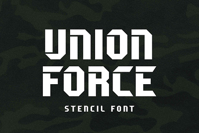 Union Force - Stencil Font app branding design graphic design illustration logo typography ui ux vector