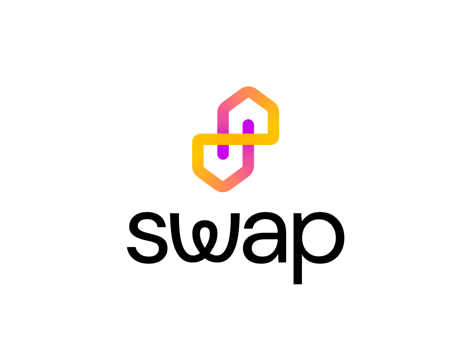 House Swap Logo Design (Unused for Sale) by Mihai Dolganiuc on Dribbble