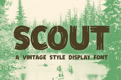 Scout - Vintage Style Display Font app branding design graphic design illustration logo typography ui ux vector