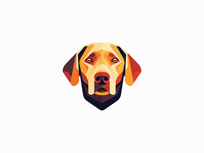 Geometric Labrador Retriever Logo branding colors design dog emblem gaming geometric icon identity illustration labrador logo low poly mark pet retriever sports symbol vector vet