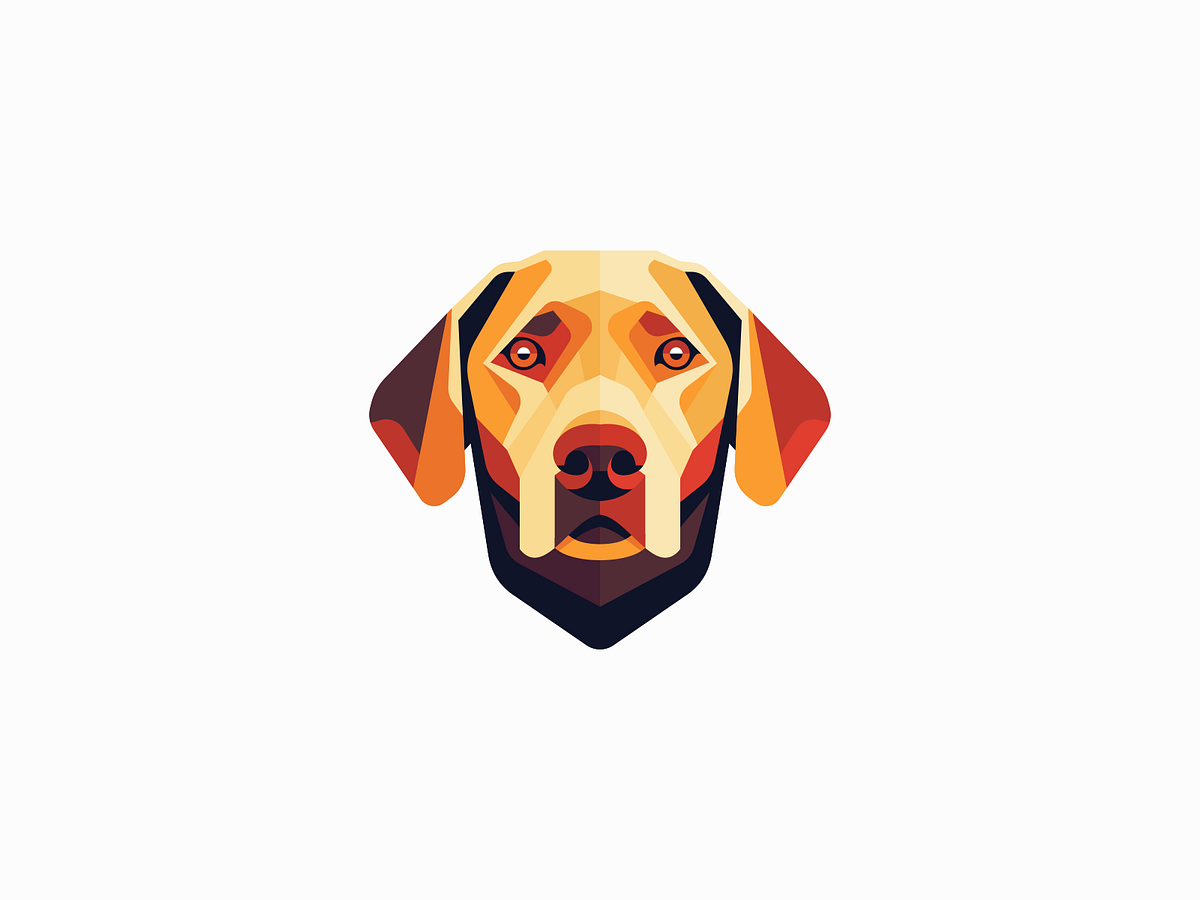 Geometric Labrador Retriever Logo by Lucian Radu on Dribbble