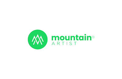 Mountain Artist Logo design | Letter M+ A Logo design branding flat geometric logo graphic design icon letter mark logo m and a letter minimalist logo mountain logo