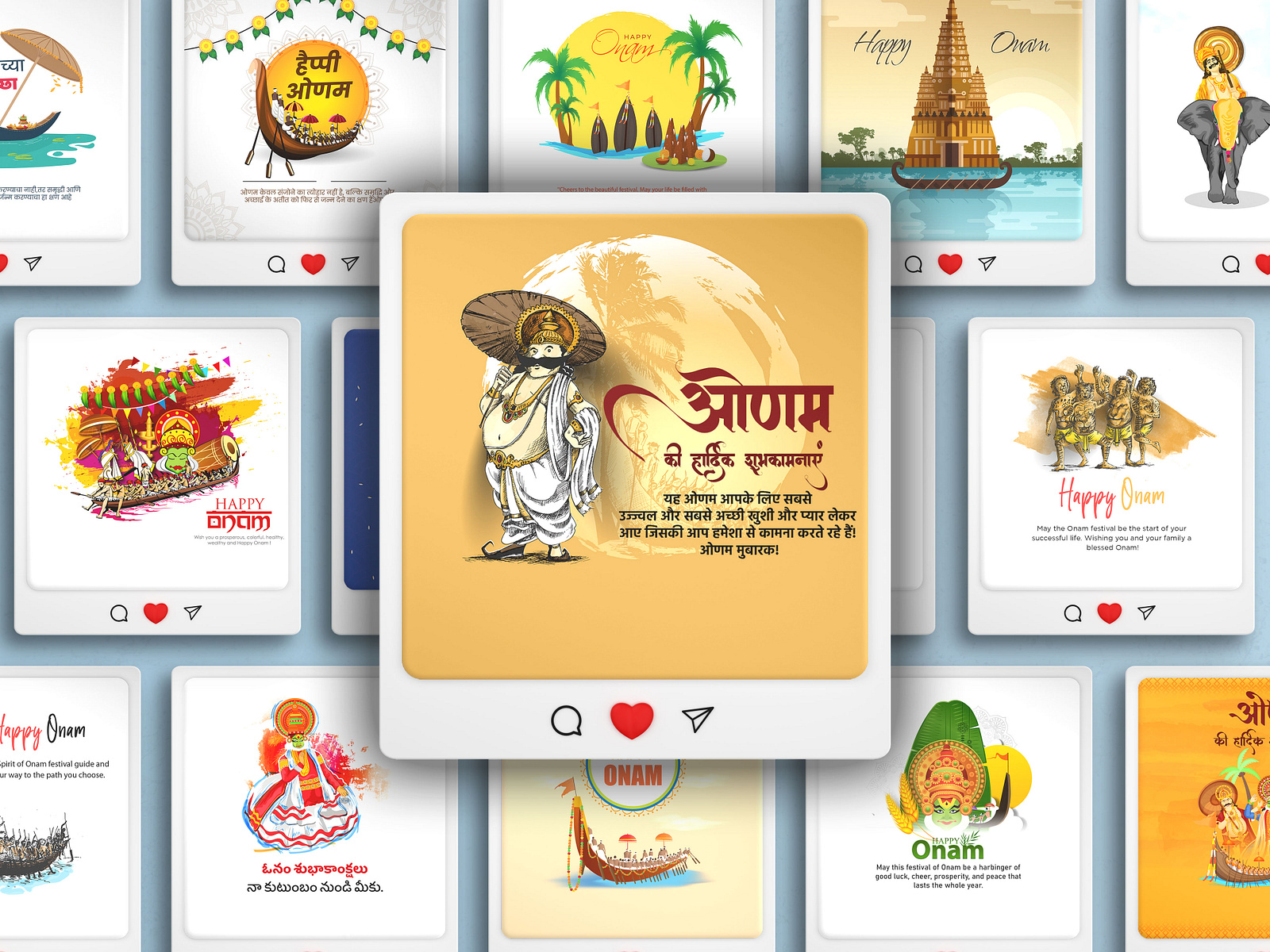 Onam social media post by Bhadresh Trivedi on Dribbble