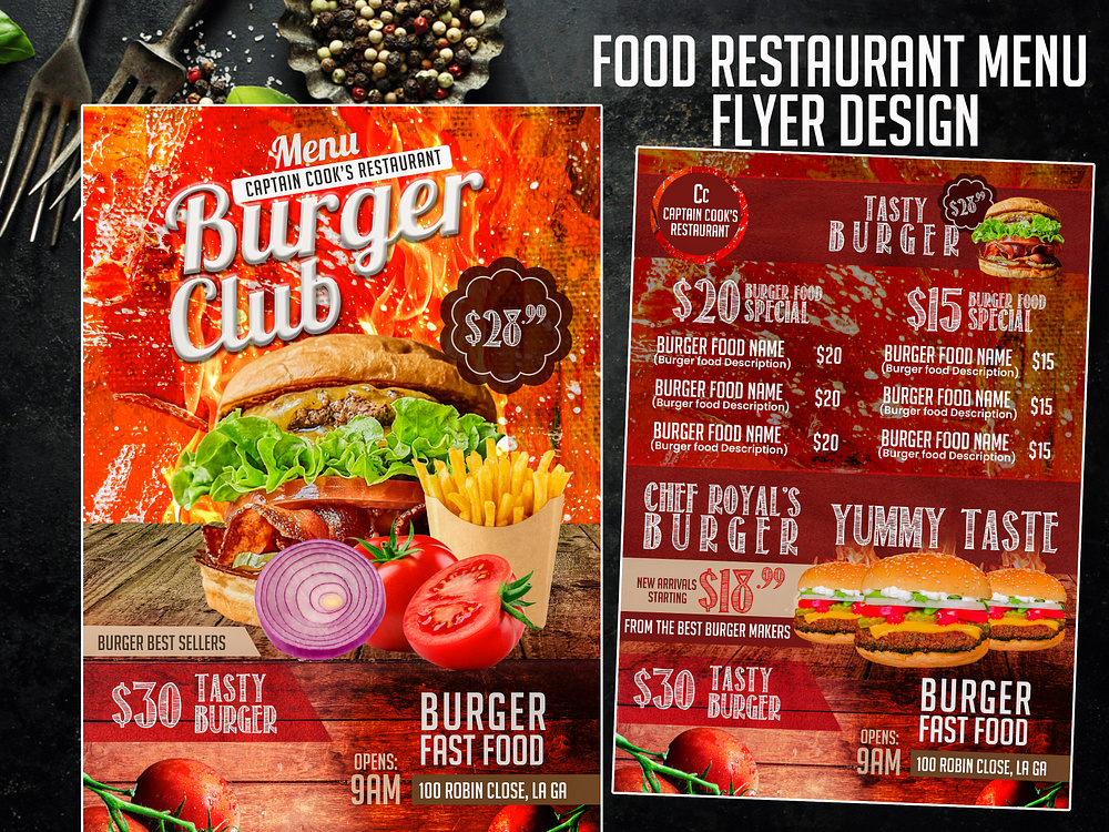 Restaurant Menu Design designs, themes, templates and downloadable