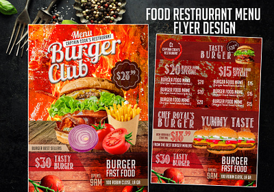 RESTAURANT FOOD MENU FLYER DESIGN branding flyer design food flyer food menu graphic design menu menu design restaurant flyer restaurant menu design