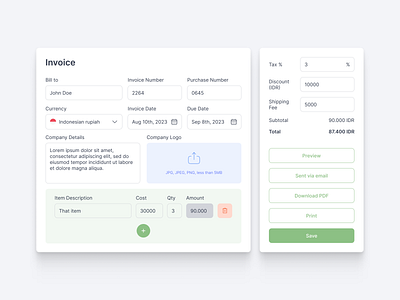 Invoice design invoice payment ui ui challenge ux website