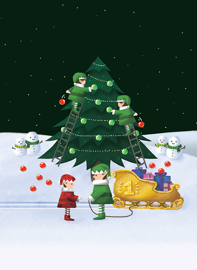 Christmas illustration used for brochure design graphic design illustration