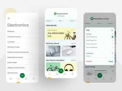 Kearekisa - eCommerce app app app ui design interface mobile mobile ui product design ui